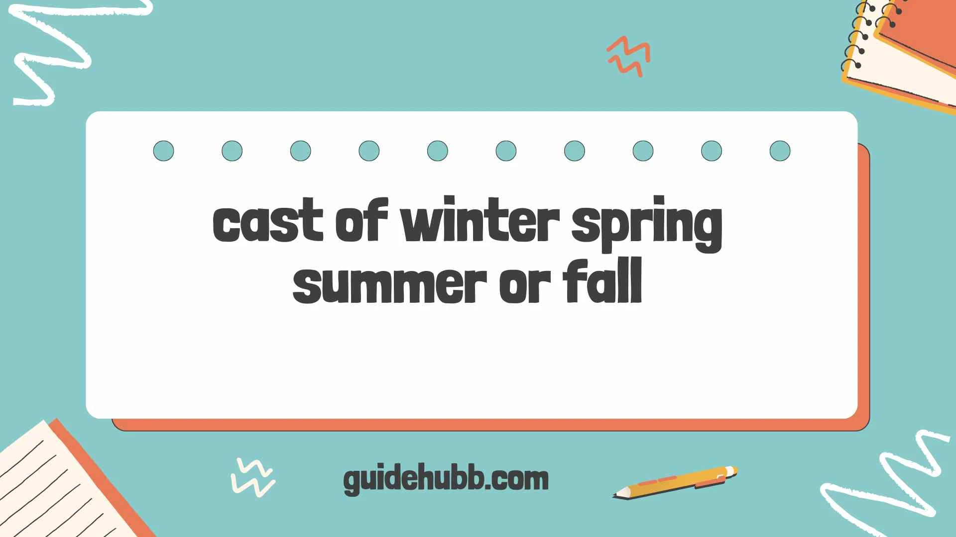cast of winter spring summer or fall