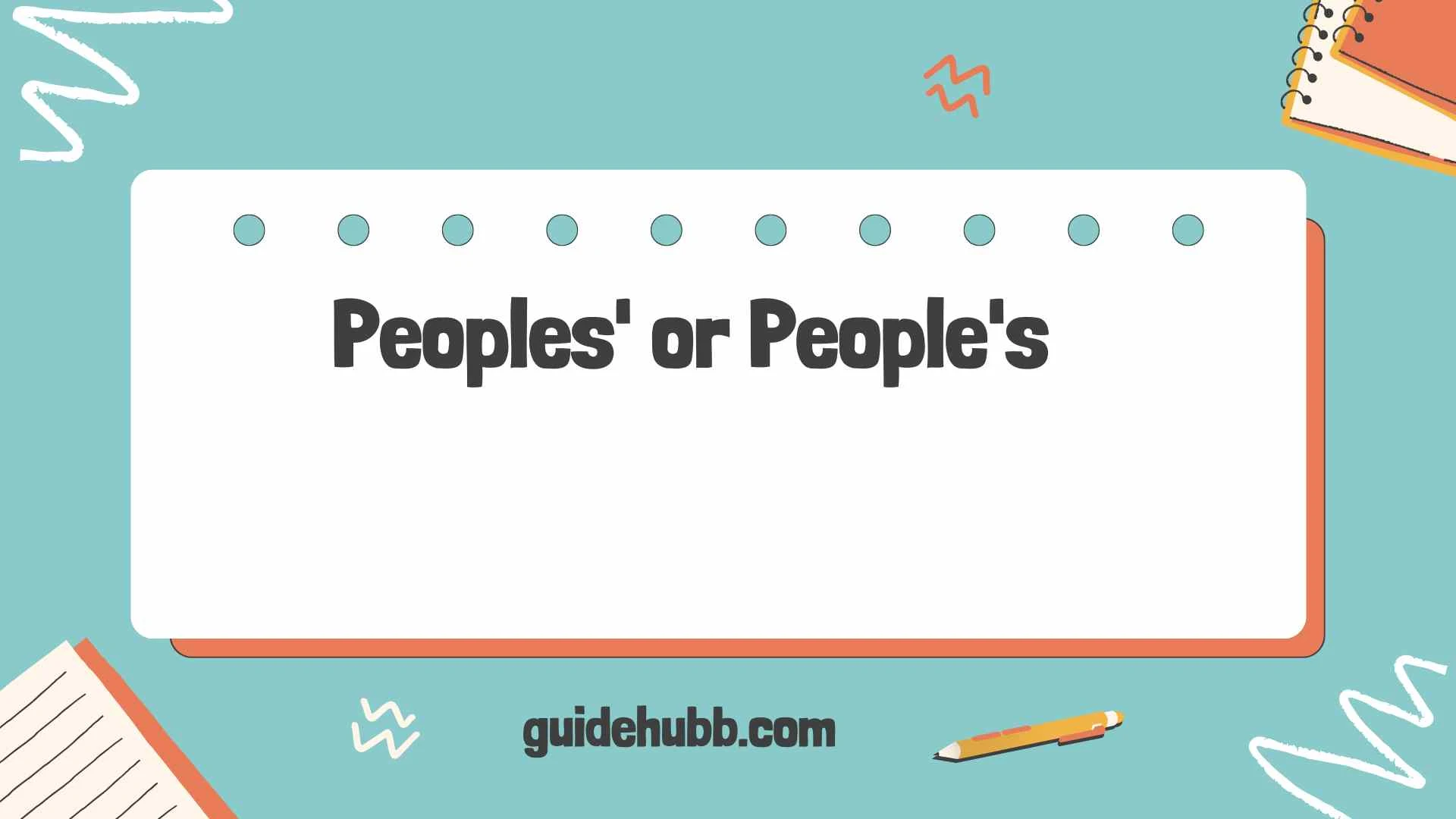 Peoples' or People's